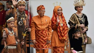 Wakil Presiden dan Wakil Presiden Terpilih Ikuti Upacara Detik-detik Proklamasi dari Jakarta