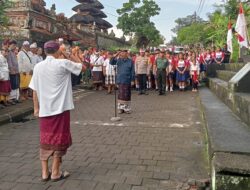 Kirab Pataka I Gusti Ngurah Rai Tiba di Banjar Ole