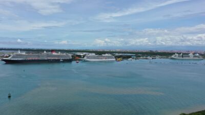 Catat Sejarah, Pelabuhan Benoa Berhasil Sandarkan 3 Cruise Secara Bersamaan